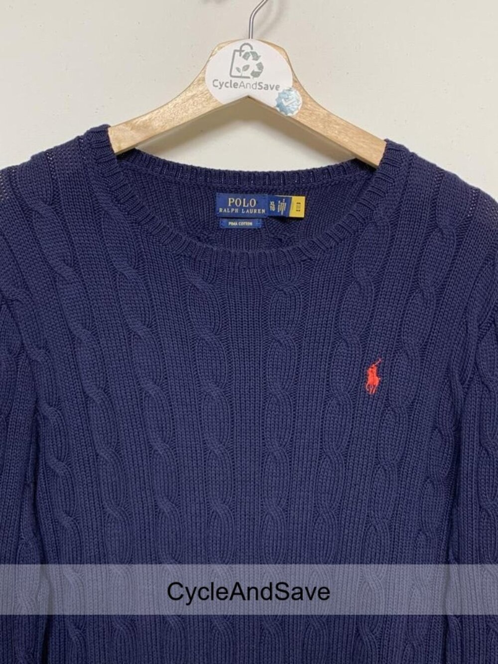 Polo Ralph Lauren Navy Blue Cable Knit Sweater
